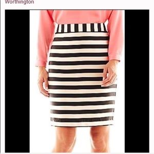 Stunning striped midi skirt